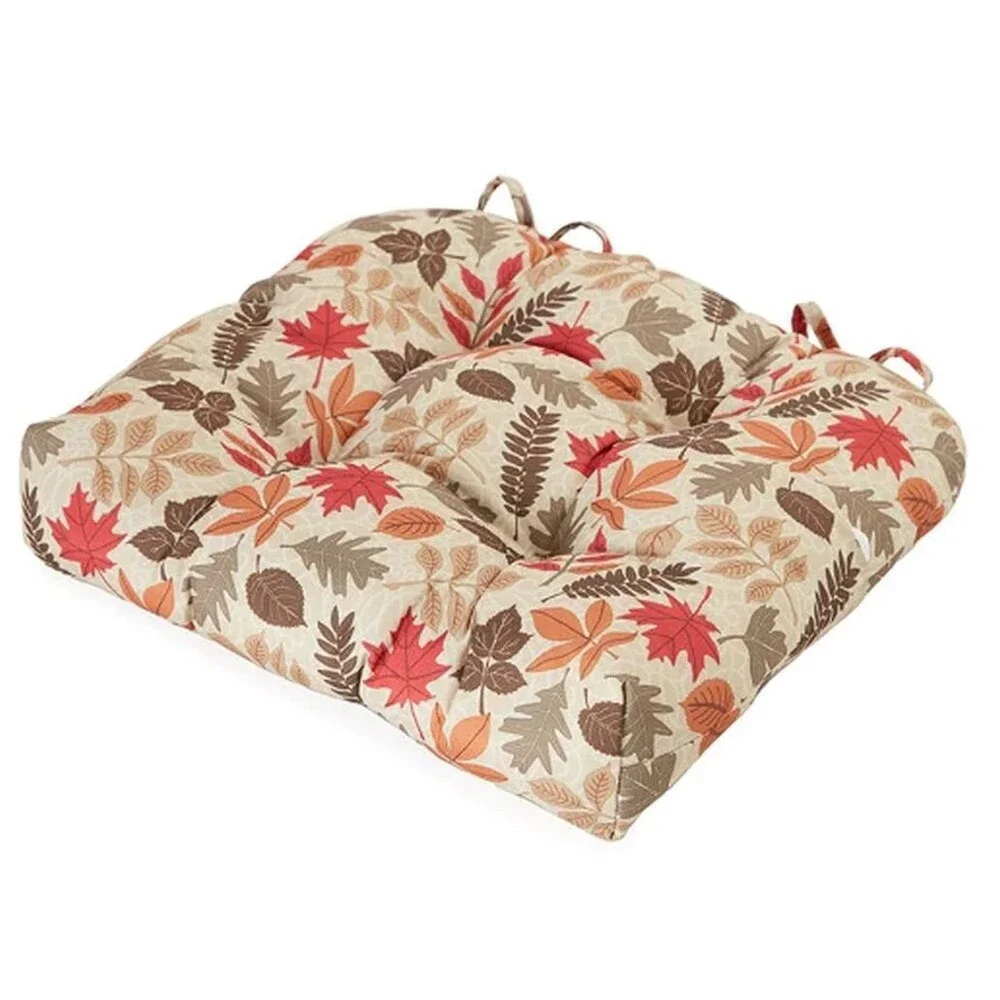 2 THICK REVERSIBLE CUSHION CHAIR PADS w/ties (16